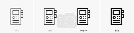 dictaphone icon. Thin, Light Regular And Bold style design isolated on white background