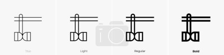 diabolo icon. Thin, Light Regular And Bold style design isolated on white background