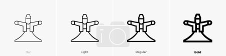 Illustration for Dervish icon. Thin, Light Regular And Bold style design isolated on white background - Royalty Free Image