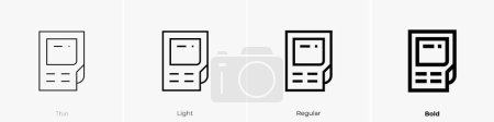 densitometer icon. Thin, Light Regular And Bold style design isolated on white background