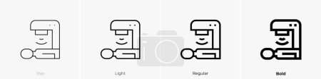 Illustration for Densiometry icon. Thin, Light Regular And Bold style design isolated on white background - Royalty Free Image