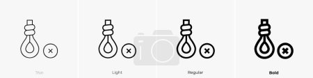 death penalty icon. Thin, Light Regular And Bold style design isolated on white background