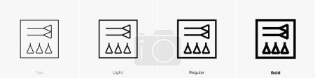 Ilustración de Icono cuneiforme. Diseño delgado, ligero, regular y audaz, aislado sobre fondo blanco - Imagen libre de derechos