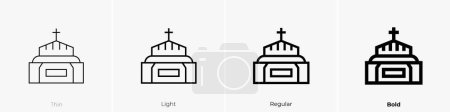 crypt icon. Thin, Light Regular And Bold style design isolated on white background