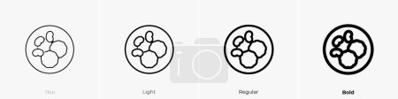 feijoada icon. Thin, Light Regular And Bold style design isolated on white background