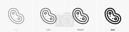 Téléchargez les illustrations : Icône d'eukaryota. Design mince, léger, régulier et audacieux isolé sur fond blanc - en licence libre de droit