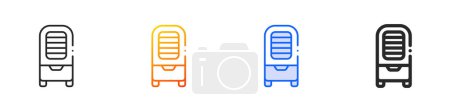 air cooler icon.Thin Linear, Gradient, Blue Stroke and bold Style Design Isolated On White Background
