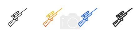 biathlon icon.Thin Linear, Gradient, Blue Stroke and bold Style Design Isolated On White Background