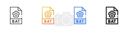 batch icon.Thin Linear, Gradient, Blue Stroke and bold Style Design Isolated On White Background