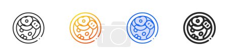 bandeja paisa icon.Thin Linear, Gradient, Blue Stroke and bold Style Design Isolated On White Background