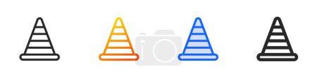 Illustration for Bollards icon.Thin Linear, Gradient, Blue Stroke and bold Style Design Isolated On White Background - Royalty Free Image