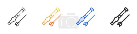 blowgun icon.Thin Linear, Gradient, Blue Stroke and bold Style Design Isolated On White Background