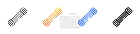 chest expander icon.Thin Linear, Gradient, Blue Stroke and bold Style Design Isolated On White Background