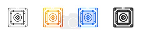 carrom icon.Thin Linear, Gradient, Blue Stroke and bold Style Design Isolated On White Background