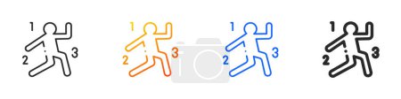 crime scene icon.Thin Linear, Gradient, Blue Stroke and bold Style Design Isolated On White Background