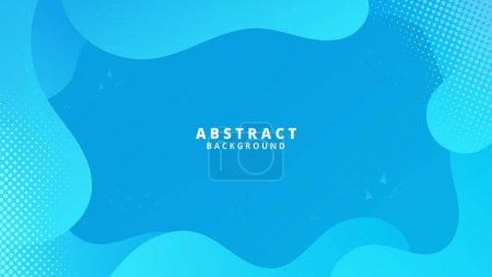 Illustration for Abstract Blue liquid background. Modern background design. gradient color. Dynamic Waves. Fluid shapes composition. Fit for website, banners, wallpapers, brochure, posters - Royalty Free Image