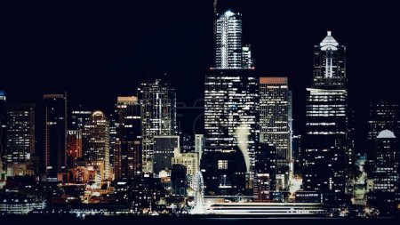 Photo for Night View of Seattle - Royalty Free Image