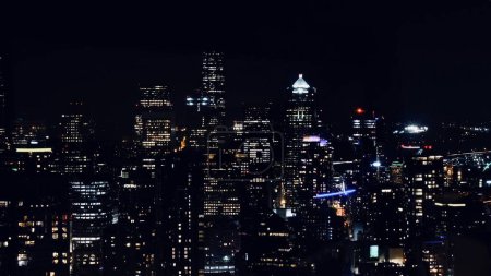 Téléchargez les photos : Centre-ville Seattle Vue de Nuit - en image libre de droit