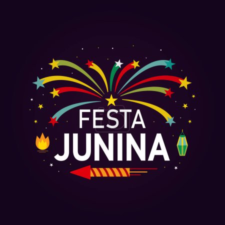 Hintergrund der Festa Junina. Feier für Party-Festival Free Vector Illustration buntes Design