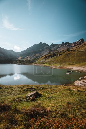 Photo for Spectacular lake in the Alps during autumn - Royalty Free Image