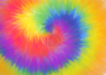 Illustration for Abstract rainbow coloured tie dye background design - Royalty Free Image