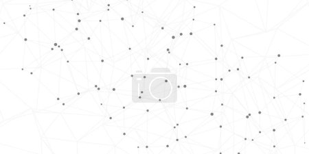 Illustration for Network connections background with connecting lines and dots design - Royalty Free Image