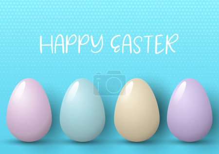 Ilustración de Fondo de Pascua con huevos de color patel - Imagen libre de derechos