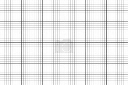 Illustration for Grid paper texture. Checkered notebook sheet template for school or college math education, office work, memos, drafting, plotting, engineering or architecting measuring. Vector graphic illustration - Royalty Free Image
