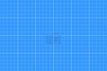 Photo for Blueprint grid sheet background. Checkered blank page layout for school or college notebook, office work, drafting, plotting, engineering or architecting measuring, cutting mat. Vector illustration - Royalty Free Image