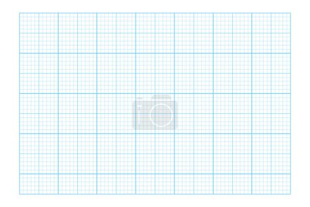 Photo for Blue grid texture of notebook page. Checkered sheet template for math education, office work, memos, drafting, plotting, engineering or architecting measuring, cutting mat. Vector illustration - Royalty Free Image