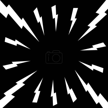 Photo for Thunder background. Flash texture. Electric light, power, speed, shock comic cartoon effect. Vector illustration. - Royalty Free Image