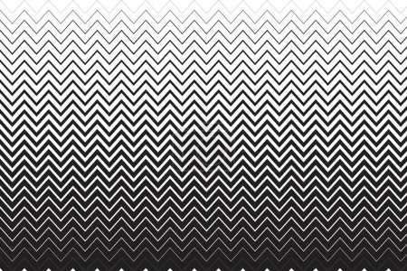 Photo for Horizontal parallel zigzag lines of different thicknesses. Black and white zig zag stripes background. Corrugated, jagged, serrated wave texture. Minimalistic graphic print. Vector illustration. - Royalty Free Image