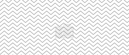 Photo for Horizontal zigzag lines. Background with black and white zig zag pattern. Parallel jagged stripes texture. Minimalistic graphic print. Vector illustration. - Royalty Free Image
