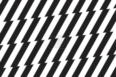 Illustration for Repeating zigzag lines wallpaper. Thunder bolt background. Electric power, flash light, jagged stripes pattern. Superhero, boom, speed or surprise anime cartoon print. Vector graphic illustration. - Royalty Free Image