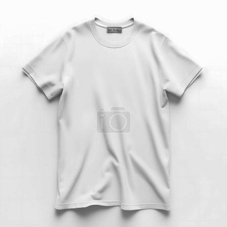Photo for Light gray T-shirt isolated on white background. Mockup for placing your design. - Royalty Free Image