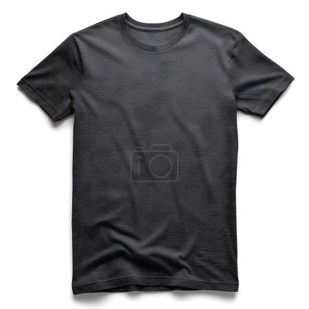 Photo for Black clean t-shirt without background. Ready for mockup. Transparent PNG inside - Royalty Free Image