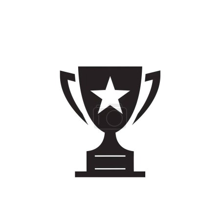 Photo for Simple Trophy Cup Vector Icon - Royalty Free Image