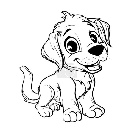 Photo for Puppy Drawing, Puppy Coloring Page - Royalty Free Image