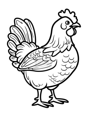 Photo for Rooster coloring page for kids - Royalty Free Image