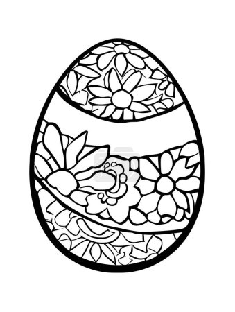 Photo for Big easter egg coloring page for children for easter - Royalty Free Image