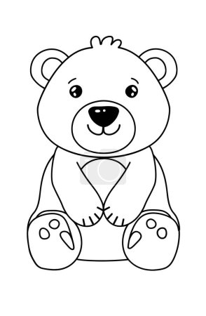 Photo for Bear colouring page, Colouring Book Page for Kids - Royalty Free Image