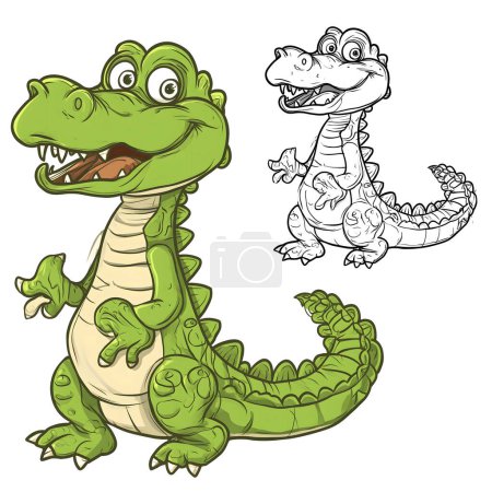 Photo for A cartoon dinosaur and its baby - Royalty Free Image