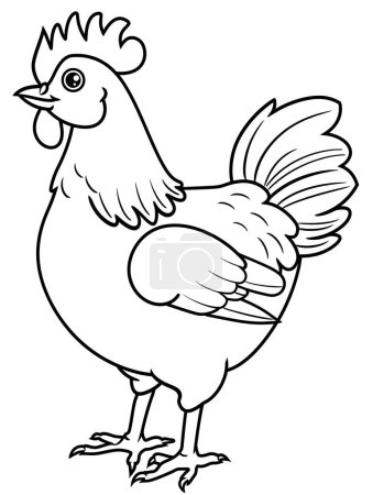 Photo for Rooster coloring page for kids - Royalty Free Image