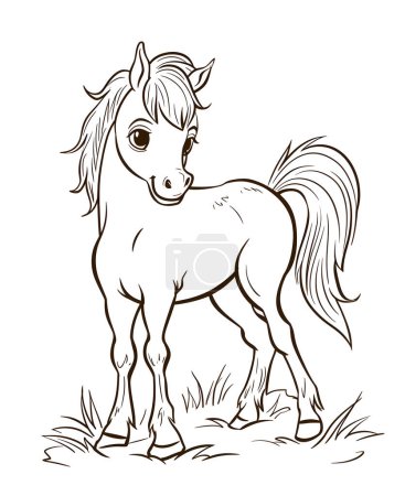 Horse coloring pages for kids