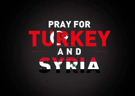 Photo for Pray for Turkey and Syria poster design. earthquake hit two countries. - Royalty Free Image