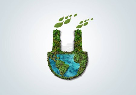 Foto de Fondo de concepto de enchufe 3D Energía Verde. Concepto ecológico mundial. - Imagen libre de derechos