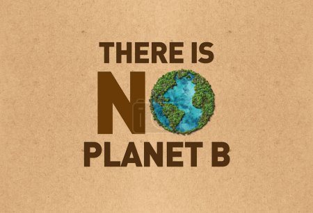 Foto de Cartel de cartón con No hay planeta B. Concepto de activismo ecológico. - Imagen libre de derechos