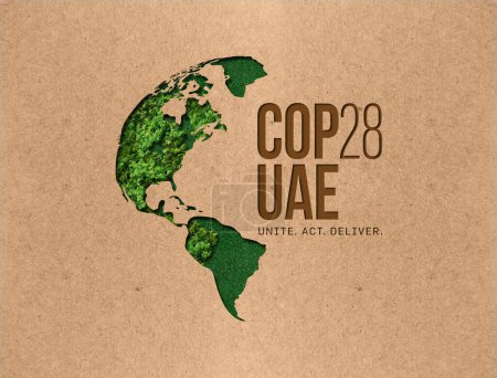 Foto de Conferencia de las Naciones Unidas sobre el Cambio Climático COP28 EAU. El evento tendrá lugar del 6 al 17 de noviembre de 2023, en Emiratos Árabes Unidos - Imagen libre de derechos