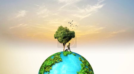 World Tourism Day concept Background with green environment. Travel concept Backround.