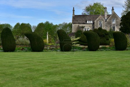 Téléchargez les photos : Vue sur un magnifique parc de style anglais avec des plantes vertes - en image libre de droit
